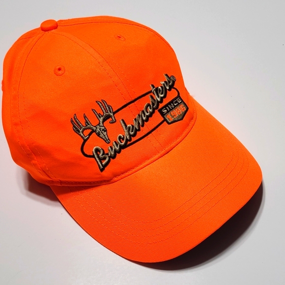 Vintage Buckmasters 1986 Deer Hunting Cap NWOT Blaze Orange - Picture 2 of 6